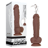 Evolved Big Shot 20.3 Centimeter USB Rechargeable Squirting Dong Brown Dongs Squirting